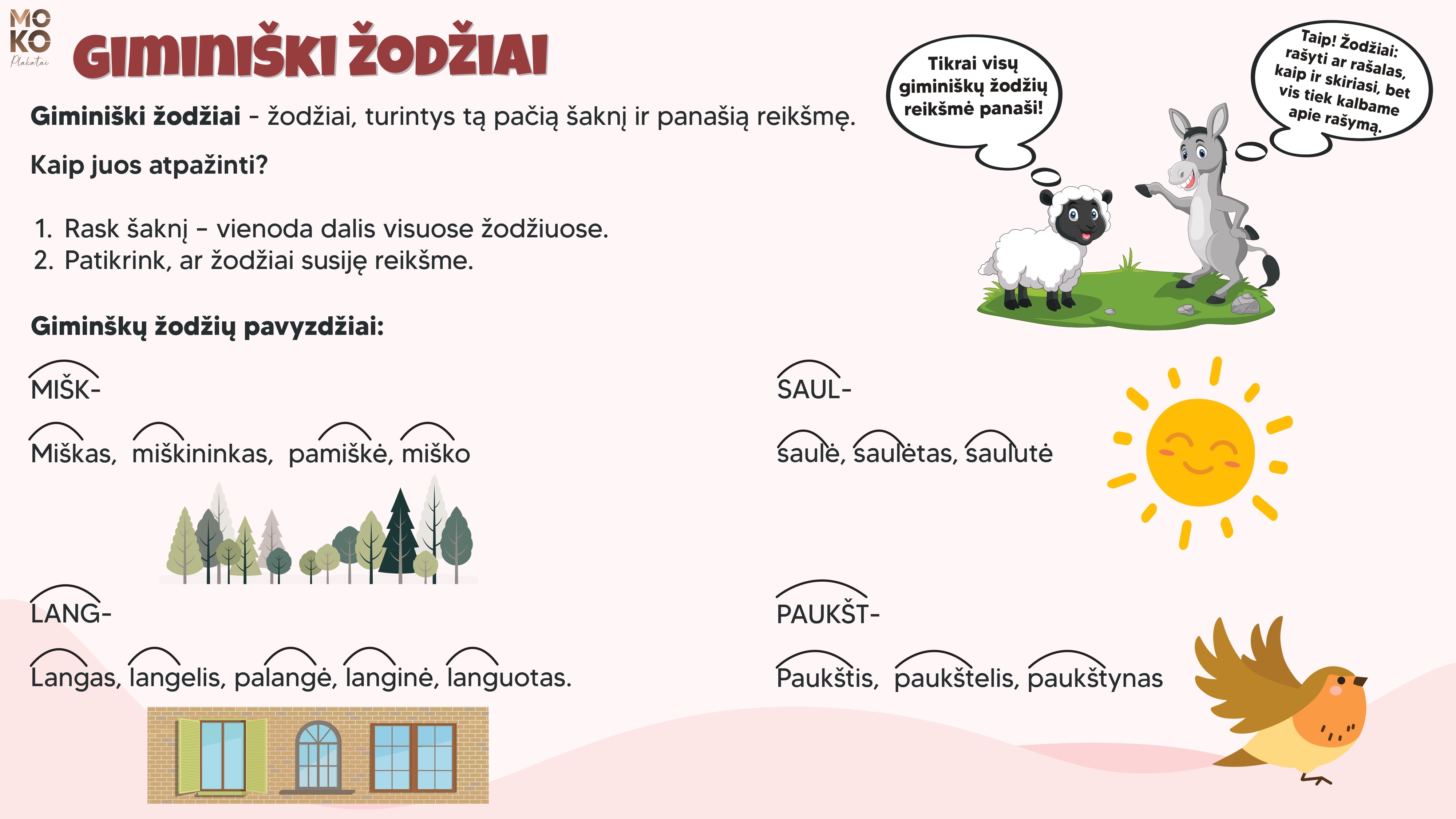 Giminiški žodžiai (3kl.)