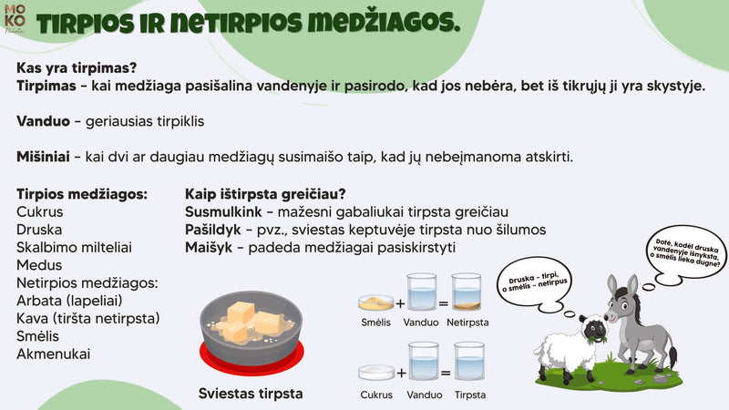 Tirpios ir netirpios medžiagos (2kl)